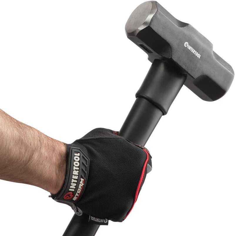 INTERTOOL Sledgehammer 8 lbs – Sledge Hammer for Demolition, Construction, & Stake Driving - Reinforced Steel 36” Overstrike Protection with Shock Absorbing Non-Slip Handle HT08-0244 - Image 2